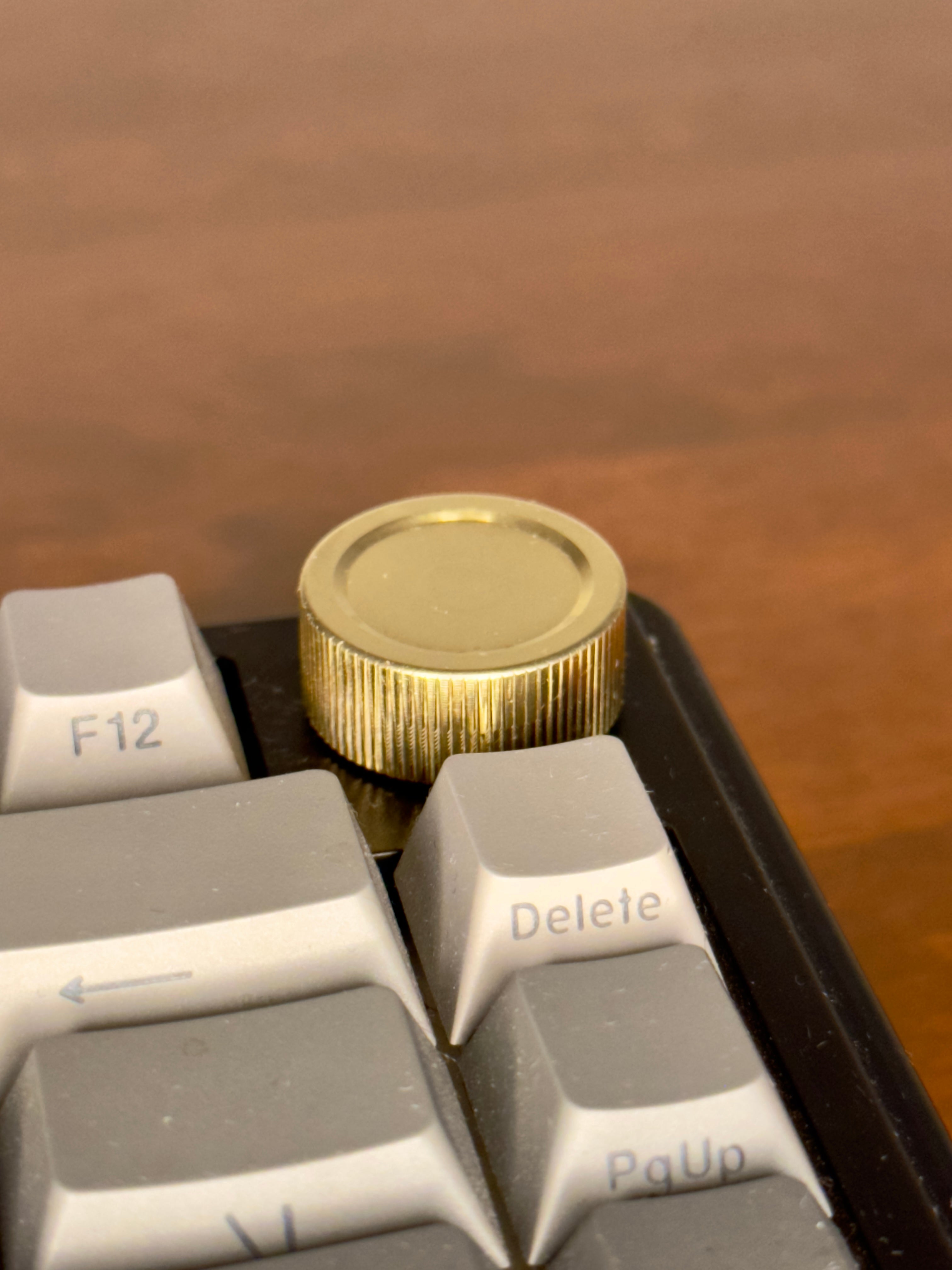 Solid Brass Volume Knob | CNC Machined Rotary Control Knob for Keyboard